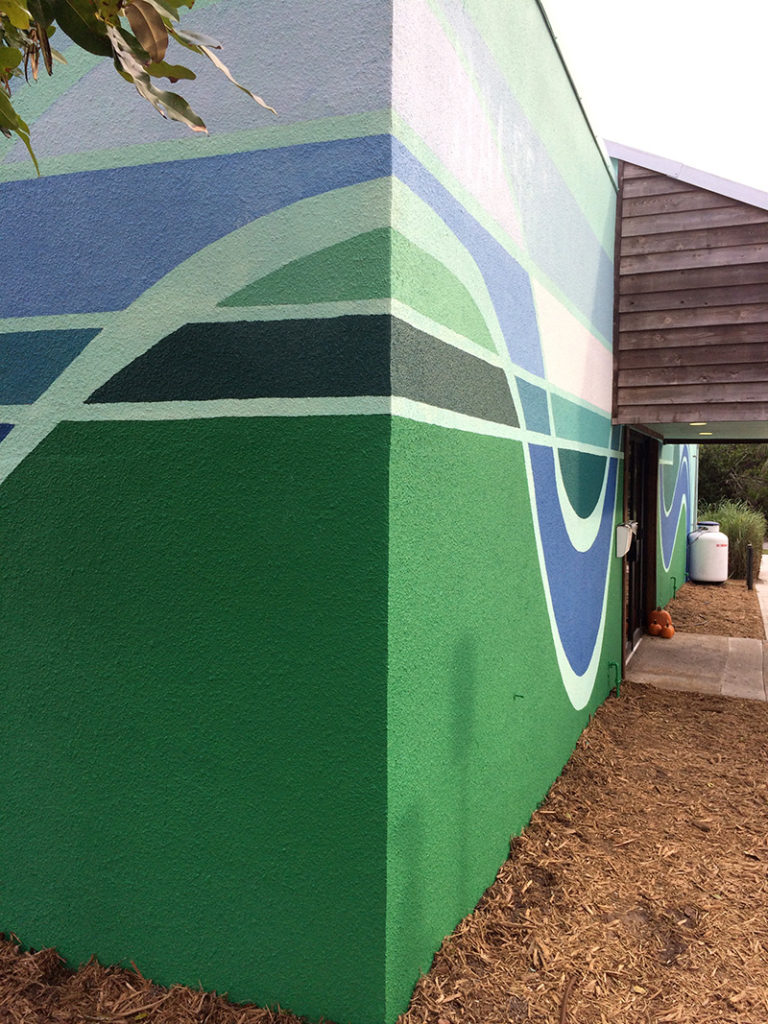 painted exterior wall mural