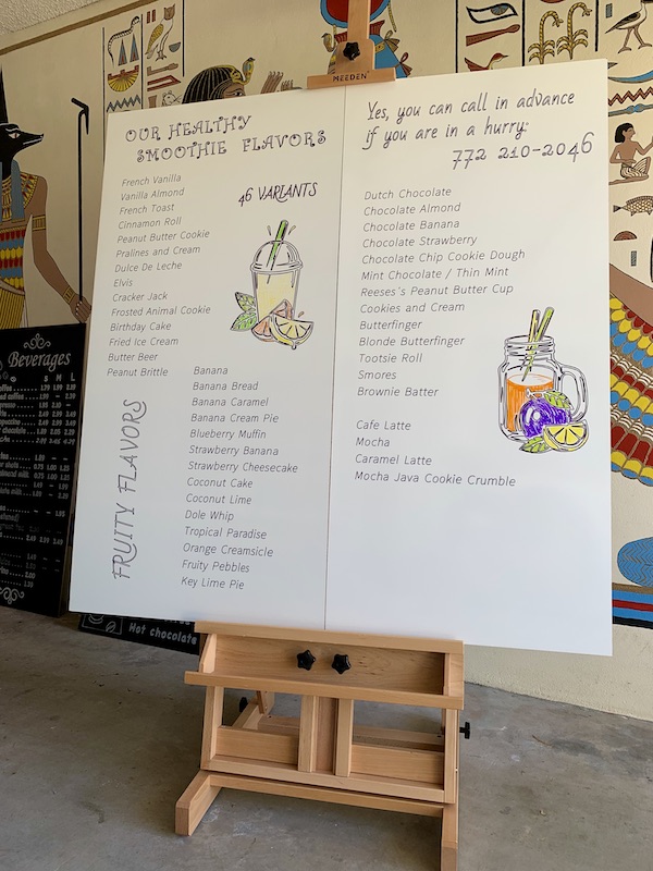 Botsy outlines chalk menu boards for restaurants, cafes and bars. In fact the wall drawing robot is a new artistic tool.